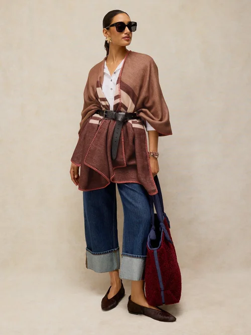 Poncho mit Streifen Bild 1