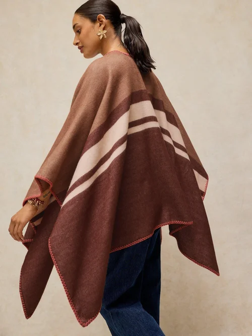 Poncho mit Streifen Bild 4