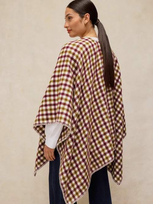 Karierter Poncho Bild 4