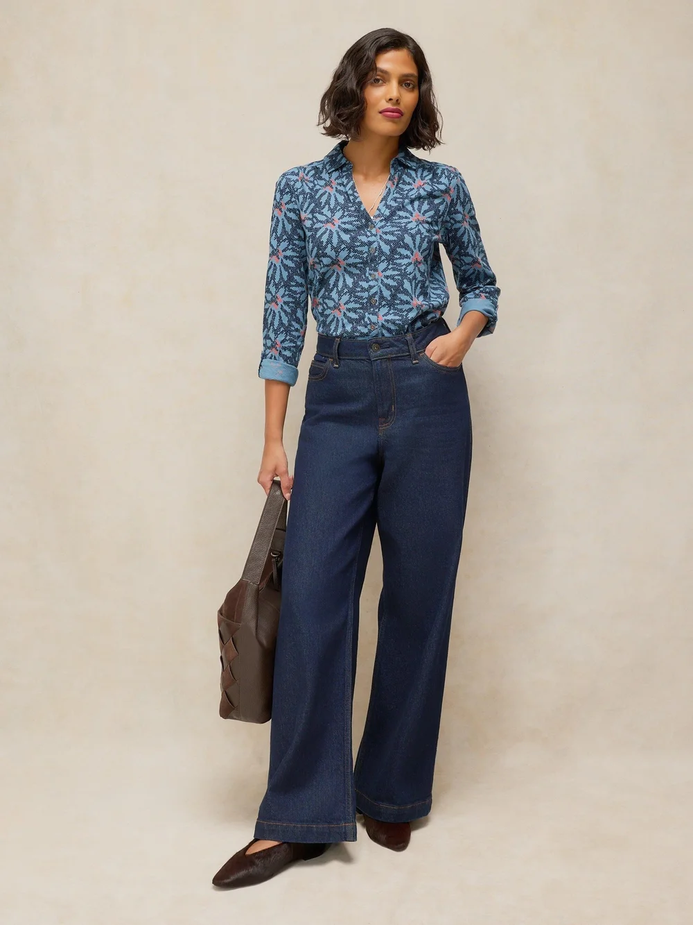 Jerseybluse Annie - Navy Multi - 48 Bild 1