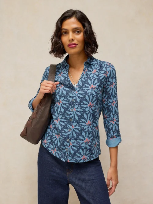 Jerseybluse Annie - Navy Multi - 48 Bild 3