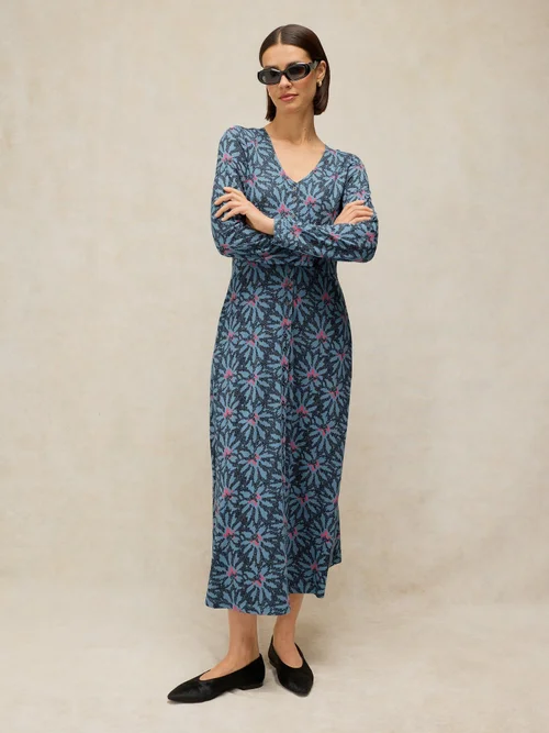 Kleid Reese mit Knopfleiste - Blue Pr - 52/R Bild 3