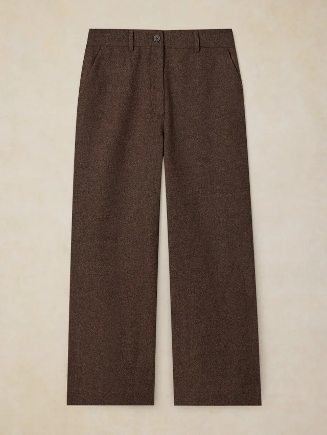 Tweedhose Belle mit weitem Bein