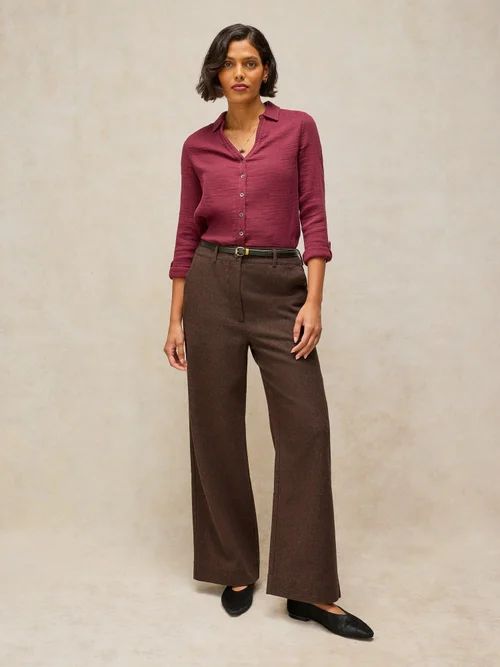 Tweedhose Belle mit weitem Bein - Brown Mlt - 52/R Bild 1