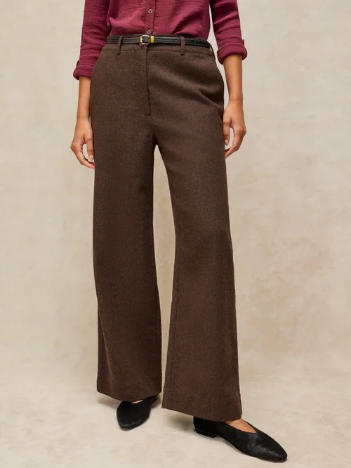 Tweedhose Belle mit weitem Bein - Brown Mlt - 52/R Bild 3