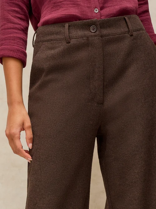 Tweedhose Belle mit weitem Bein - Brown Mlt - 52/R Bild 2
