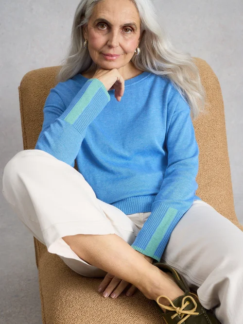 Pullover Olive - Mid Blue - 52 Bild 2