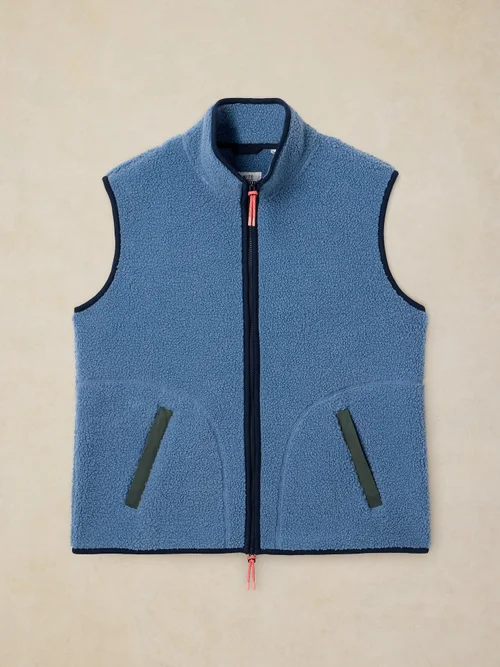 Teddyfell-Weste mit Reißverschluss - Mid Blue - XXXL Bild 1