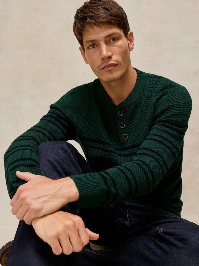 Gestreifter Henley-Pullover Attadale