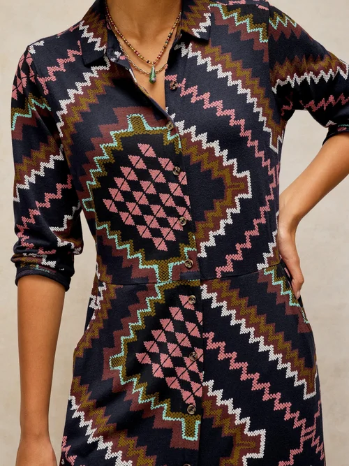 Jerseykleid Rua - Navy Multi - 50/R Bild 3