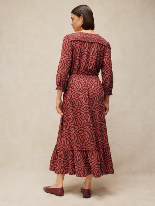 Gerafftes Kleid Jonie - Plum Pr - 52/R Bild 4