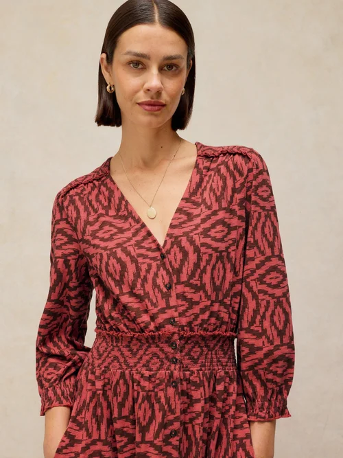 Gerafftes Kleid Jonie - Plum Pr - 52/R Bild 2