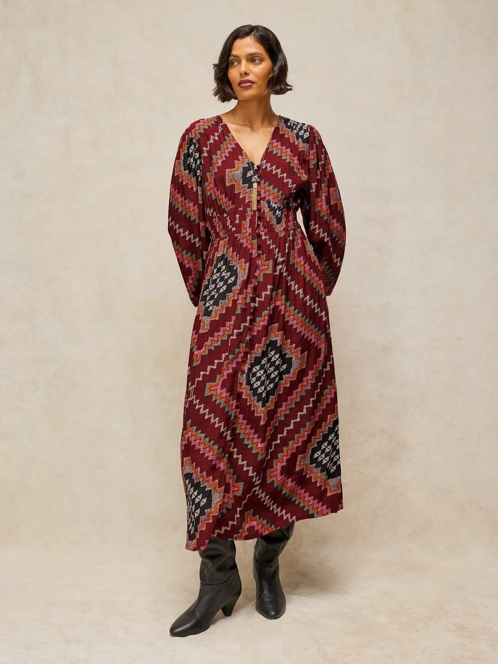 Midikleid Leela - Plum Mlt - 46/R Bild 1