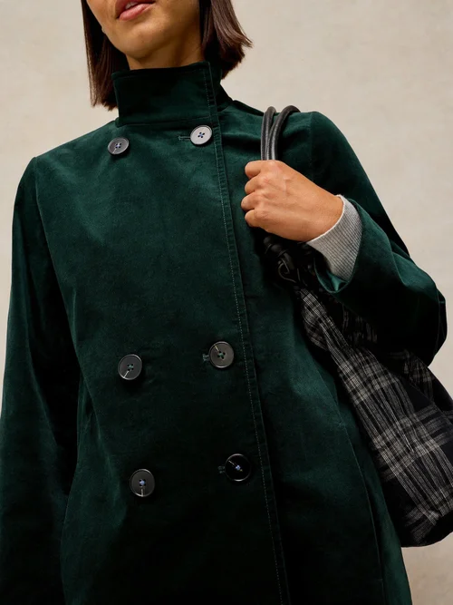 Samtmantel Kaia - Dk Green - 50/R Bild 3