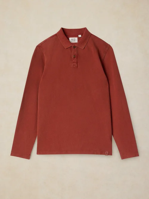 Langarm-Polohemd Utility - Dk Red - XXXL/R Bild 1