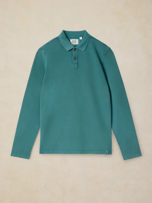 Langarm-Polohemd Utility - Mid Teal - XXL/R Bild 1