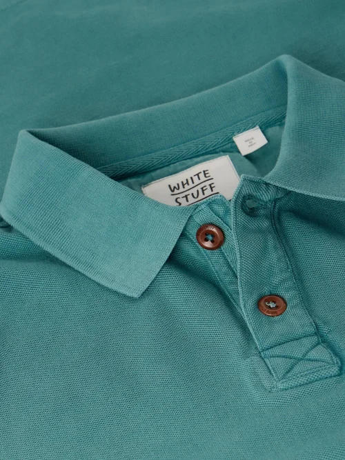 Langarm-Polohemd Utility - Mid Teal - XXL/R Bild 2