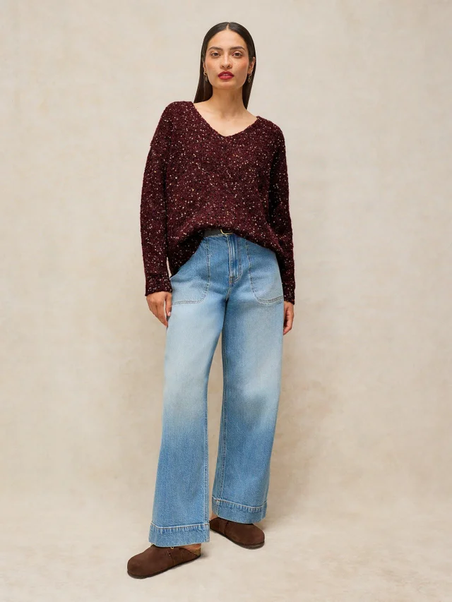 Pullover mit V-Ausschnitt
