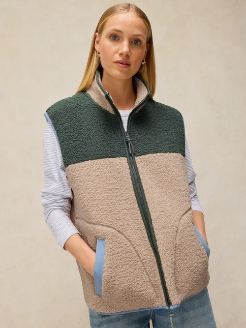 Teddyfell-Weste mit Reißverschluss - Nat Mlt - XXL Bild 1