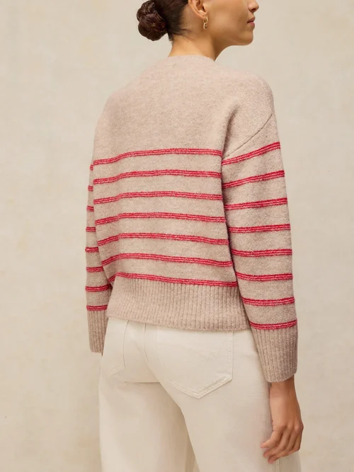Henley-Pullover mit Streifen - Nat Mlt - 52 Bild 4