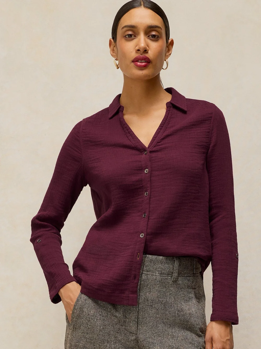 Bluse Annie - Dk Plum - 48 Bild 1