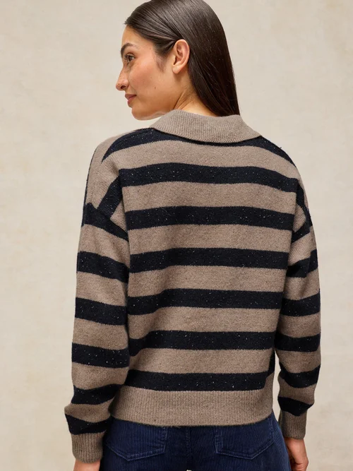 Gestreifter Pullover Izzy mit Kragen - Nat Mlt - 52 Bild 4