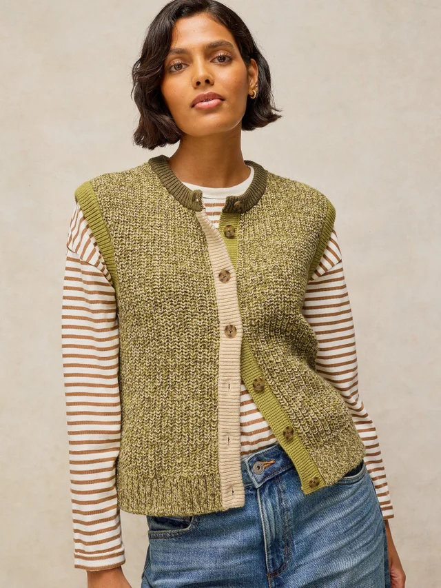 Strickpullunder mit Knopfleiste