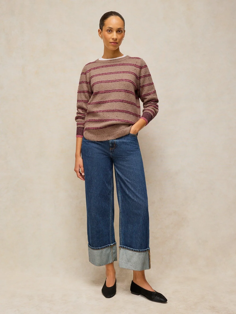 Gestreifter Pullover Talia - Nat Mlt - 50 Bild 1