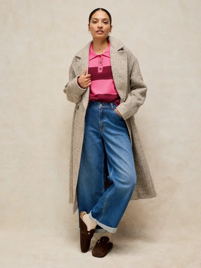 Gestreifter Pullover Camilla mit Kragen