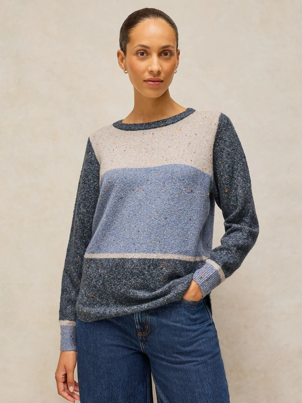 Pullover Talia Colour-Block - Blue Mlt - 50 Bild 1