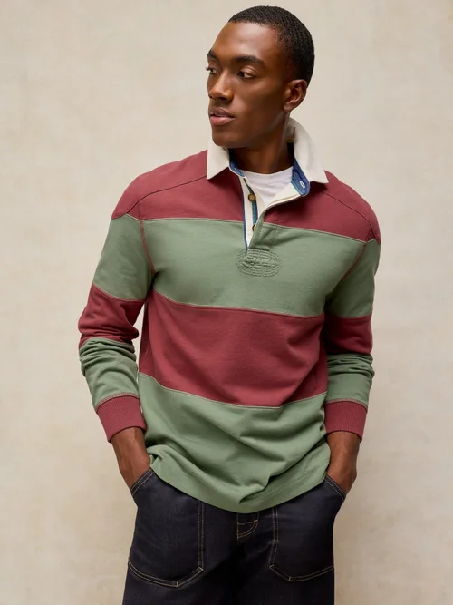 Cut & Sew Rugby-Shirt Cooper - Green Mlt - XXXL Bild 3