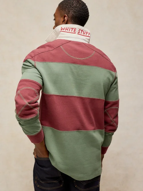 Cut & Sew Rugby-Shirt Cooper - Green Mlt - XXXL Bild 4