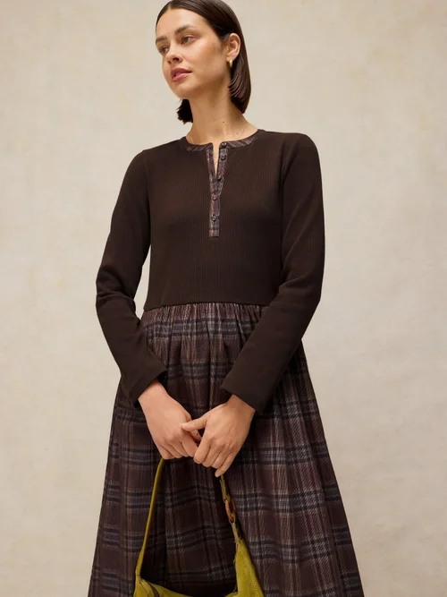 Jerseymix-Kleid Dakota - Brown Mlt - 46/R Bild 2