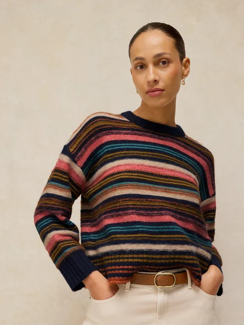 Gestreifter Pullover Florence - Navy Multi - 48 Bild 1