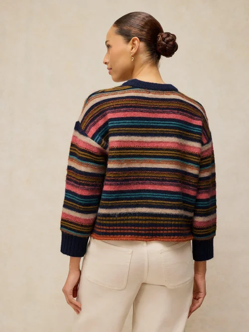 Gestreifter Pullover Florence - Navy Multi - 48 Bild 4