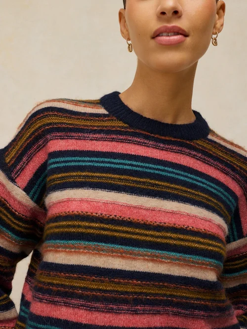 Gestreifter Pullover Florence - Navy Multi - 48 Bild 3
