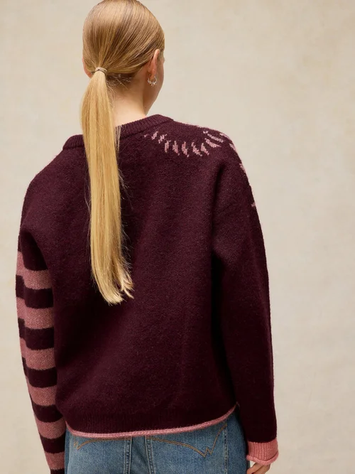 Pullover Tiger mit Streifen - Plum Mlt - 48 Bild 4