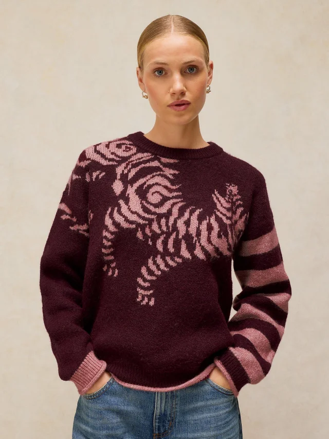 Pullover Tiger mit Streifen