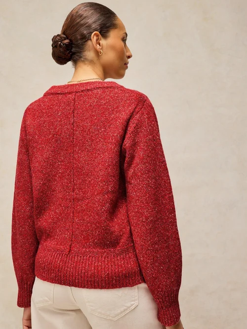 Rundhalspullover Lucie - Brt Red - 48 Bild 4