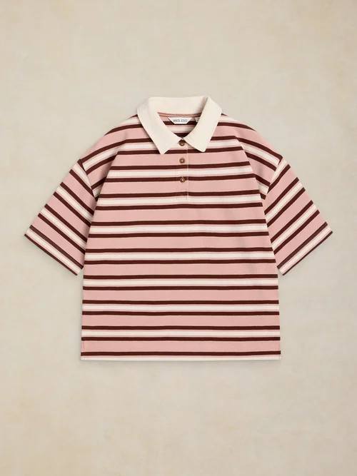 Gestreiftes Rugby-Shirt - Pink Mlt - 52 Bild 4