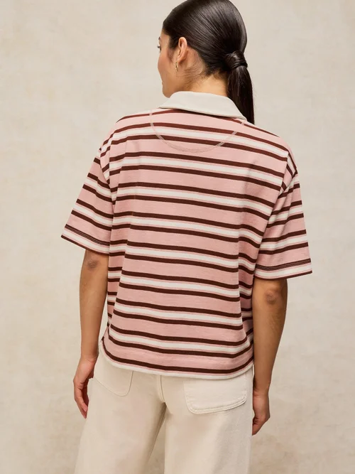 Gestreiftes Rugby-Shirt - Pink Mlt - 52 Bild 3