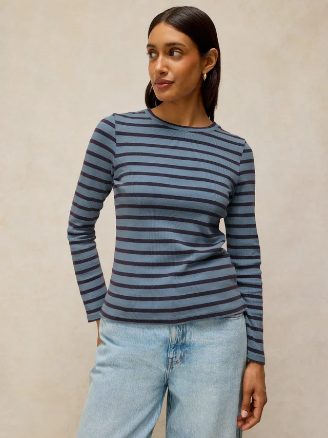 Langarmshirt Sadie mit Streifen