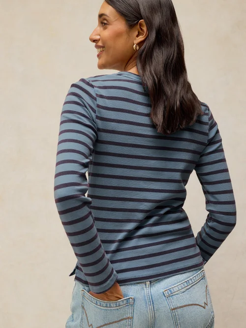 Langarmshirt Sadie mit Streifen - Blue Mlt - 52 Bild 4