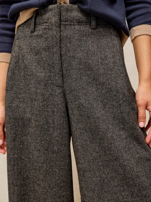 Tweedhose Ramona mit weitem Bein - Grey Mlt - 52/R Bild 3