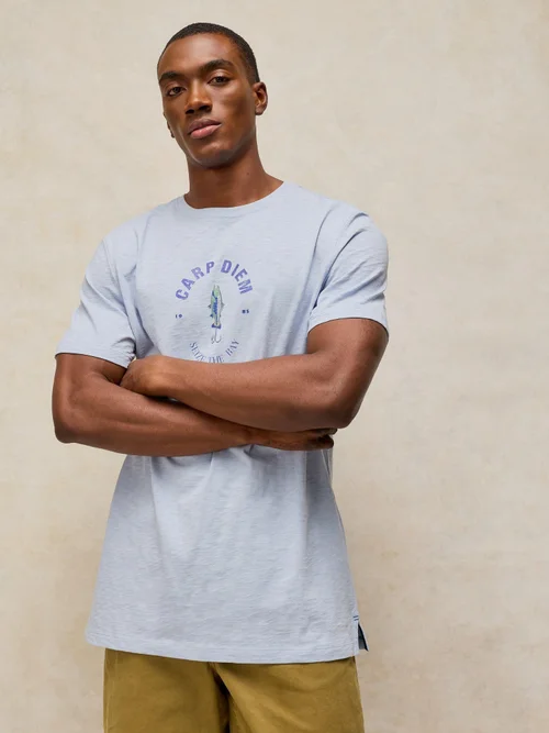 T-Shirt Abersoch mit Grafik - Blue Pr - XXL/R Bild 2
