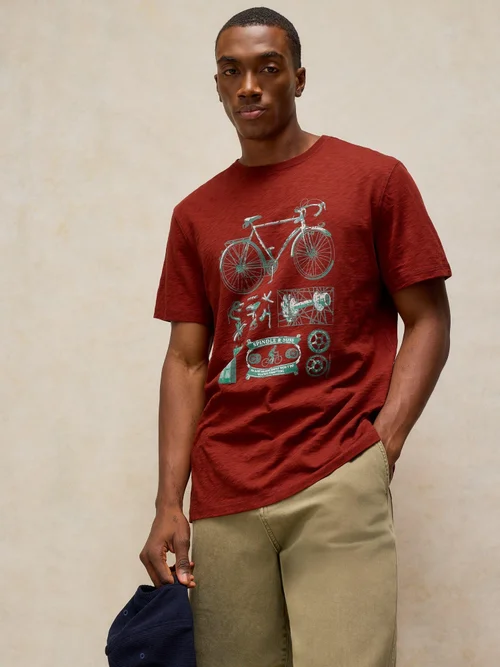 T-Shirt Abersoch mit Grafik - Red Pr - XXL/R Bild 3