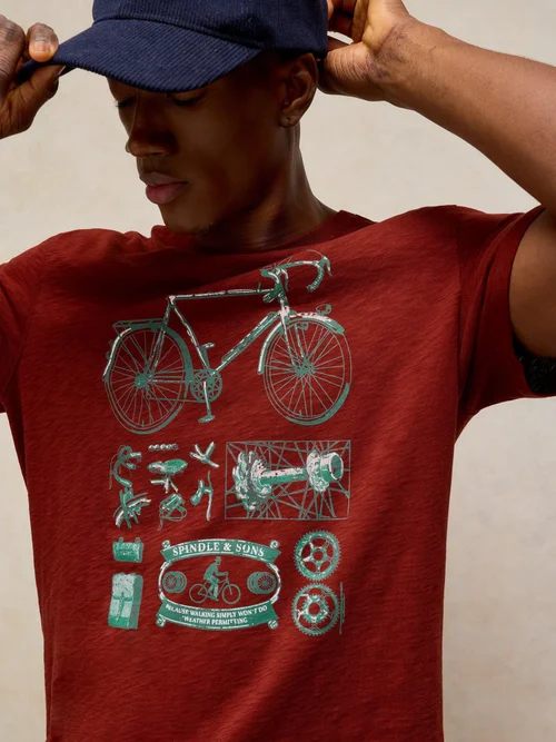 T-Shirt Abersoch mit Grafik - Red Pr - XXL/R Bild 1