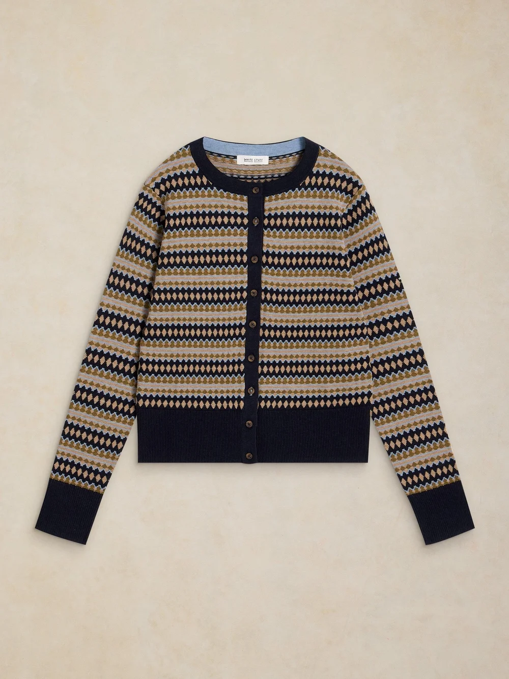 Strickjacke Lois Fairisle - Navy Multi - 44 Bild 1