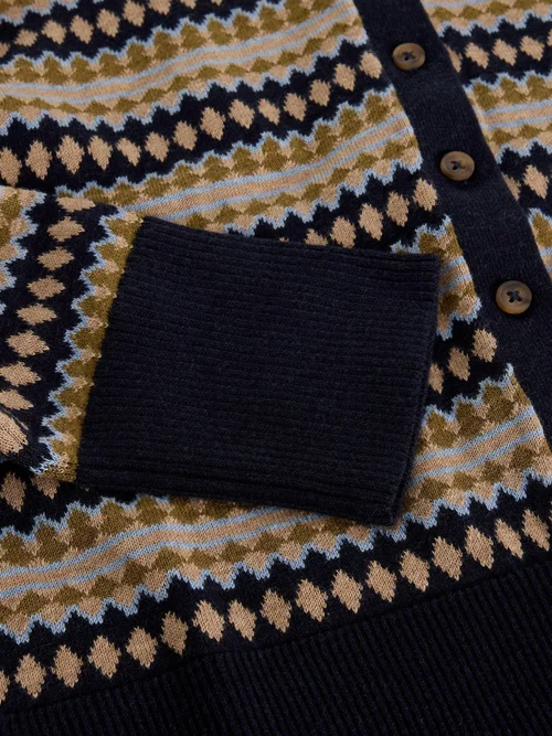 Strickjacke Lois Fairisle - Navy Multi - 44 Bild 2