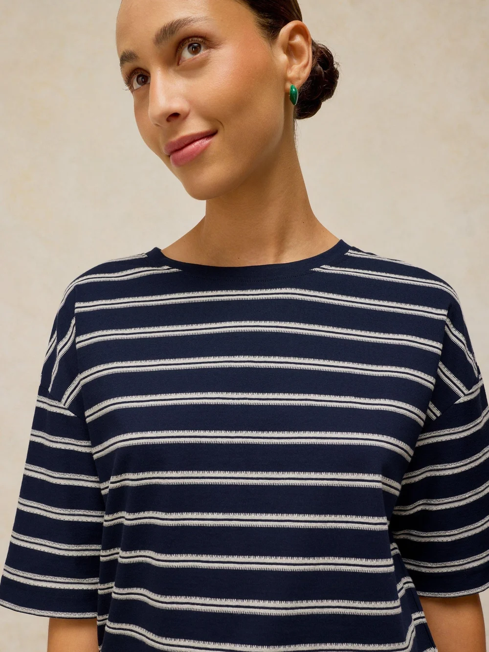 Gestreiftes T-Shirt Katya - Navy Multi - 48 Bild 1